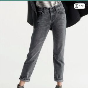 Cabi 100% Bf Jeans Sz 2 Gray Zip Fly Mid Rise No Stretch Cotton